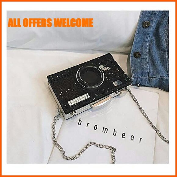 Soft PU Leather Crossbody Clutch Purse, Camera Bag Style, 6x4 Inches - Picture 2 of 7